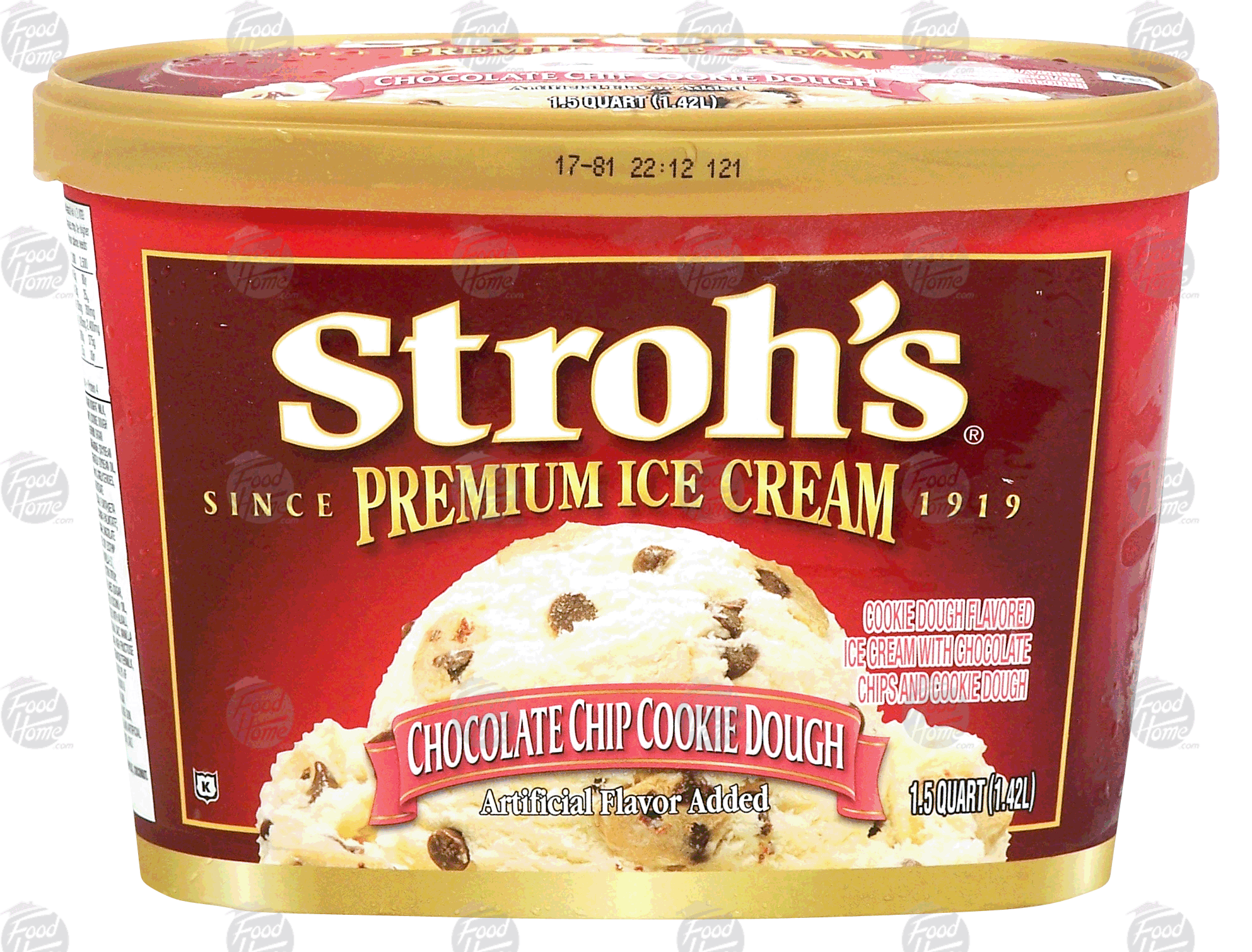 Stroh's Premium chocolate chip cookie dough ice cream Full-Size Picture